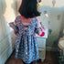 2022 New Girls Cotton Printed Dress Broken Flower Children's Dress